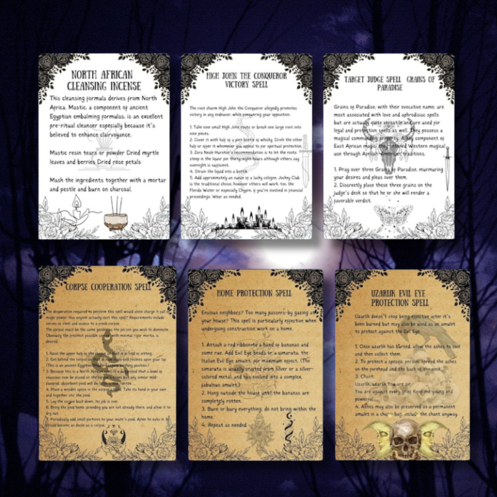 Best Hoodoo Spells, Rare Witchy Spell Book, Book of Shadows, Waite, Wicca Hoodoo Magic Spells, Grimoire, Occult, Pagan, Witch Starter Kit