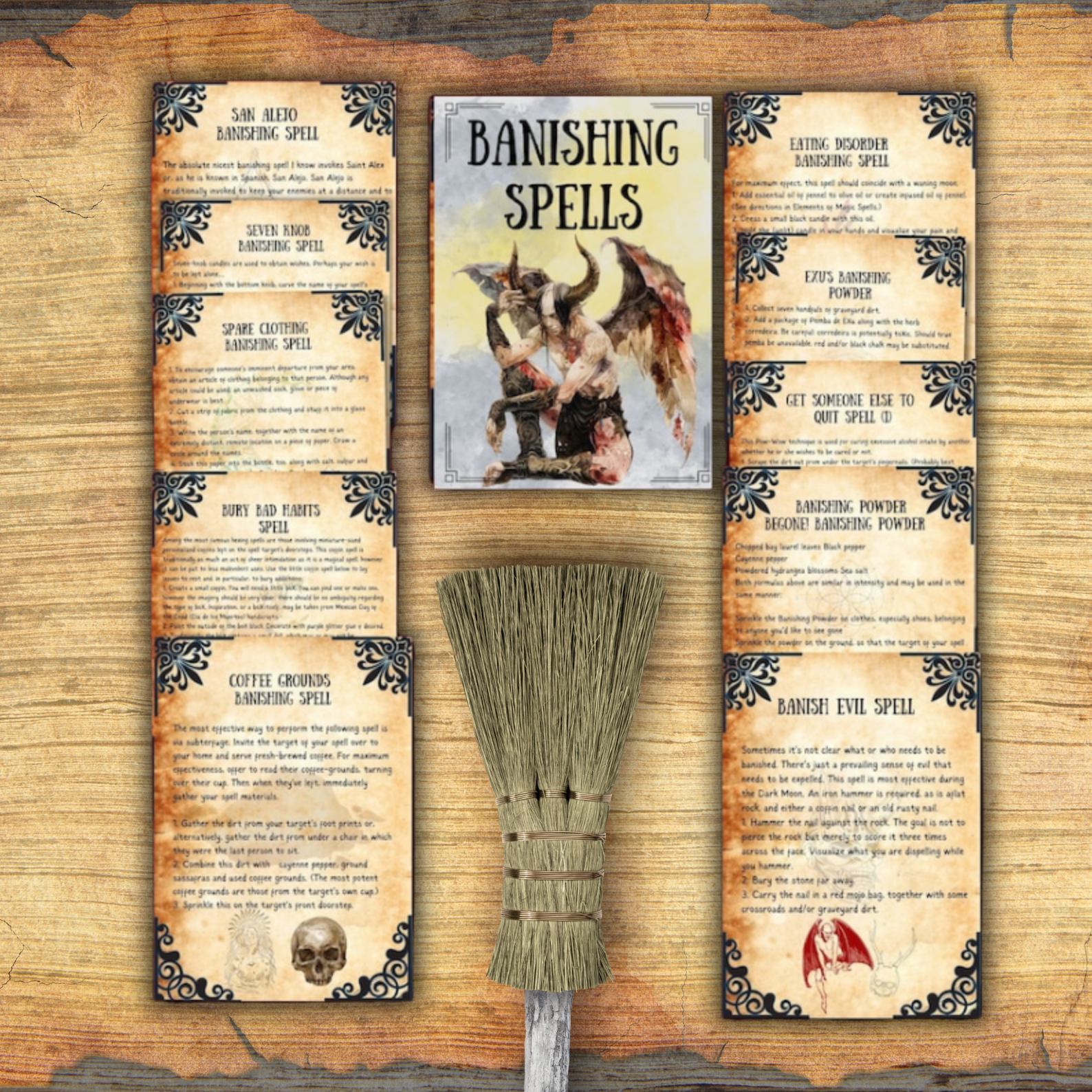 Banishing Spells Bundle | Wicca Magic Book of Shadows Pages | Spellbook, Grimoire & Witchcraft Spells Kit