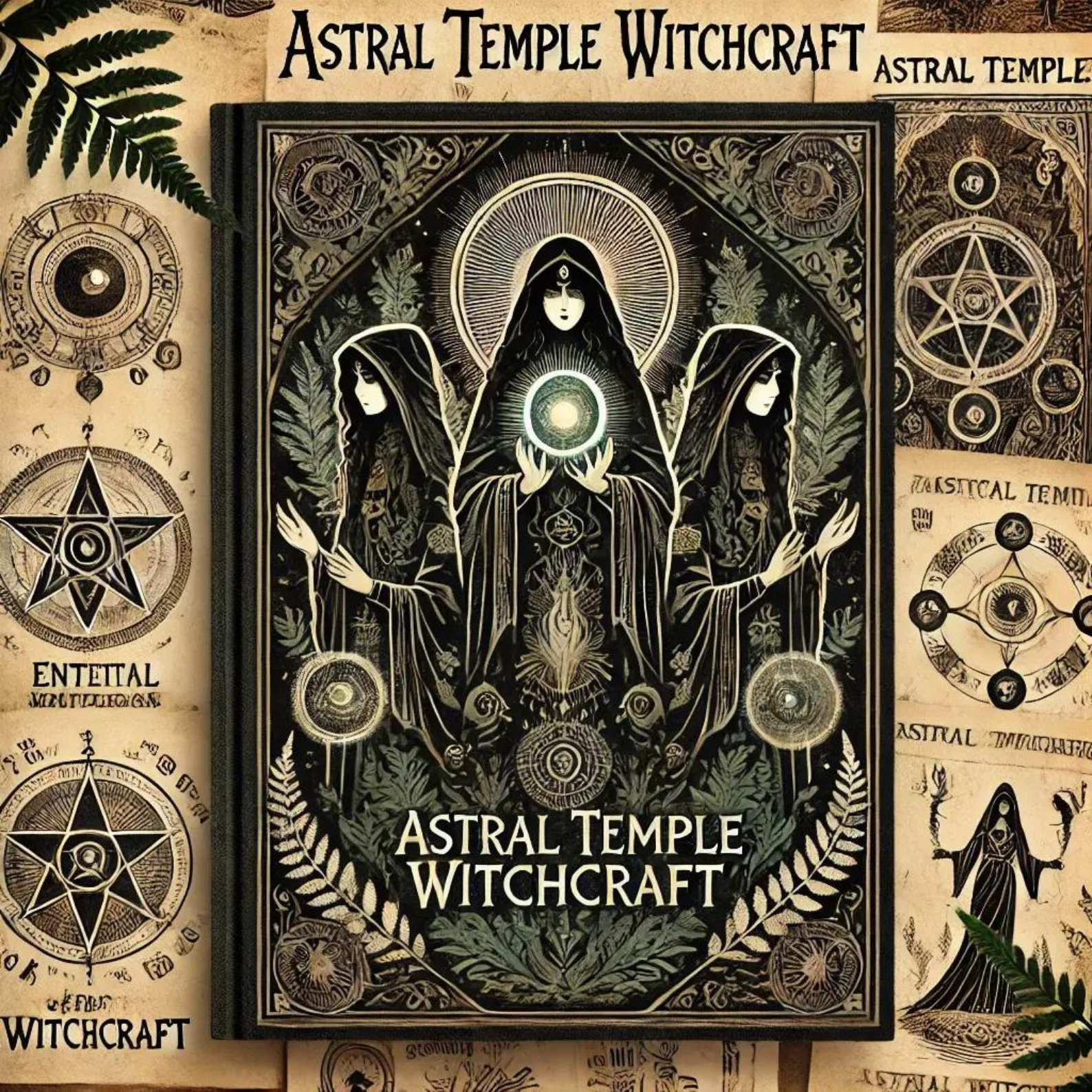 Secret Astral Temple Grimoire Pages | Guide & Book of Shadows | Wicca, Witchcraft, Pagan Rituals | Printable Astral Magic BOS