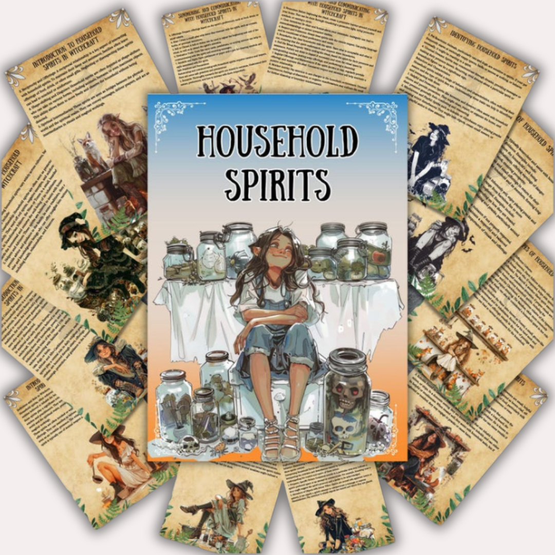 Household Spirits Grimoire Pages: Wicca Kitchen Witch Craft for Your Book of Shadows and Hearth Rituals