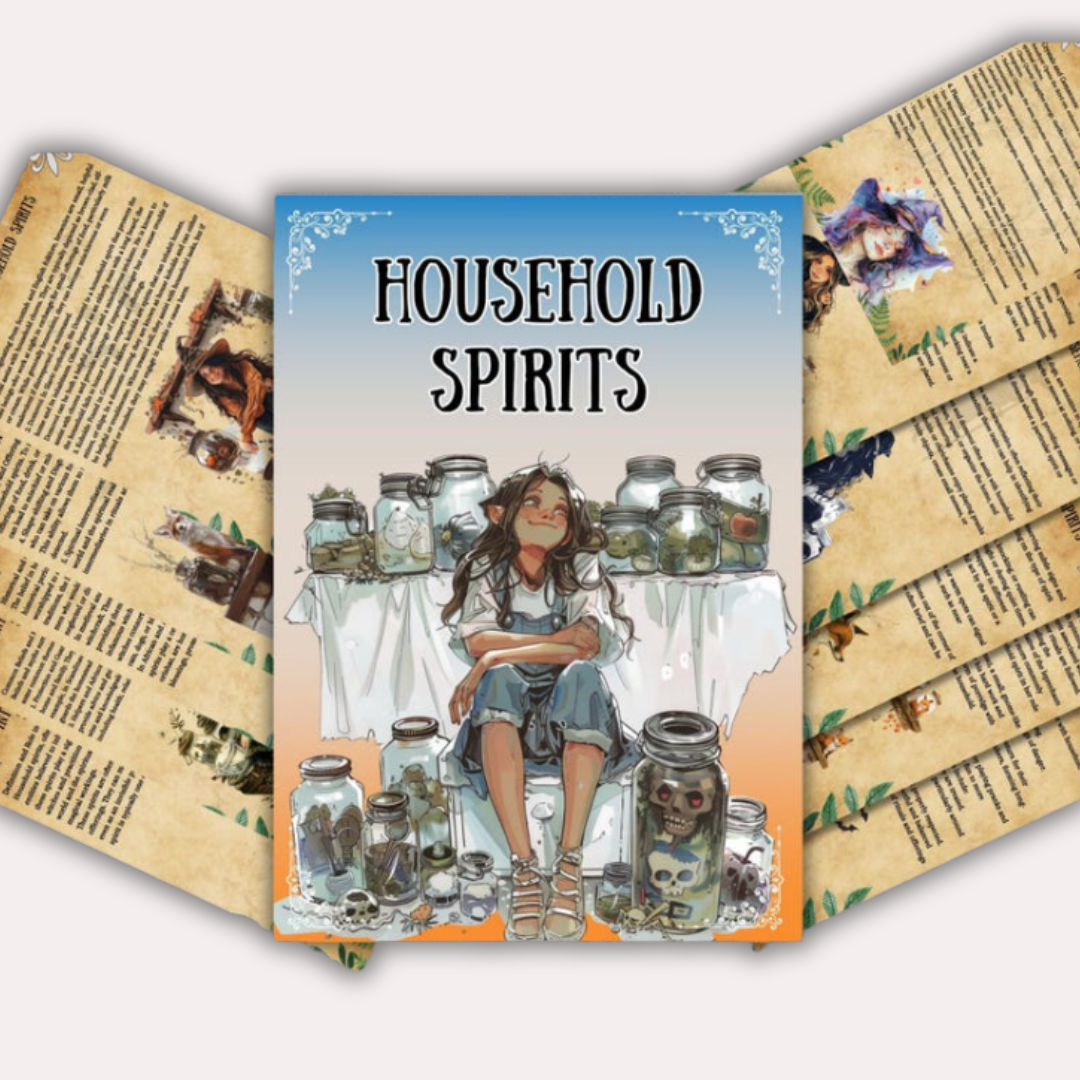 Household Spirits Grimoire Pages: Wicca Kitchen Witch Craft for Your Book of Shadows and Hearth Rituals