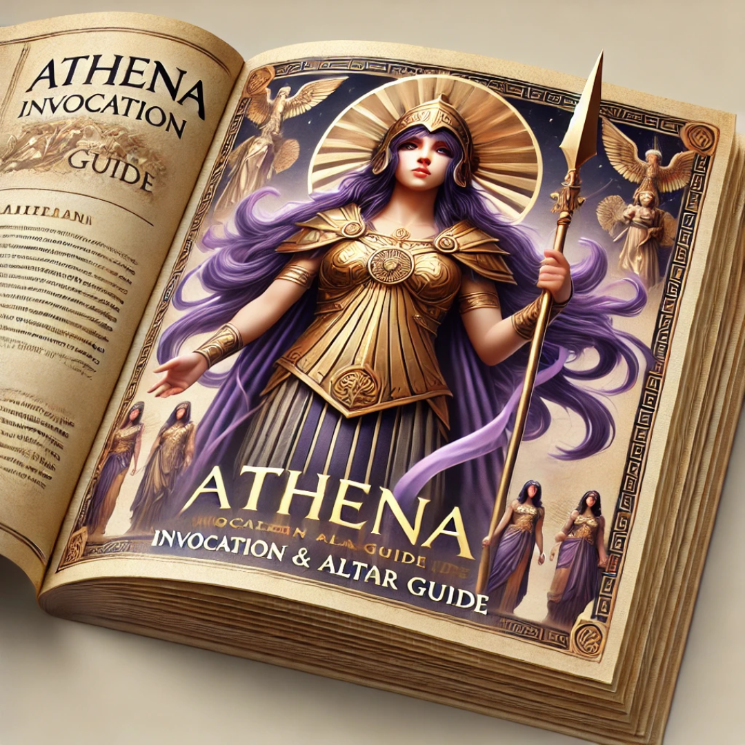 Secret Athena Altar Guide: Grimoire Pages for Wicca Witchcraft and Greek Goddess Rituals