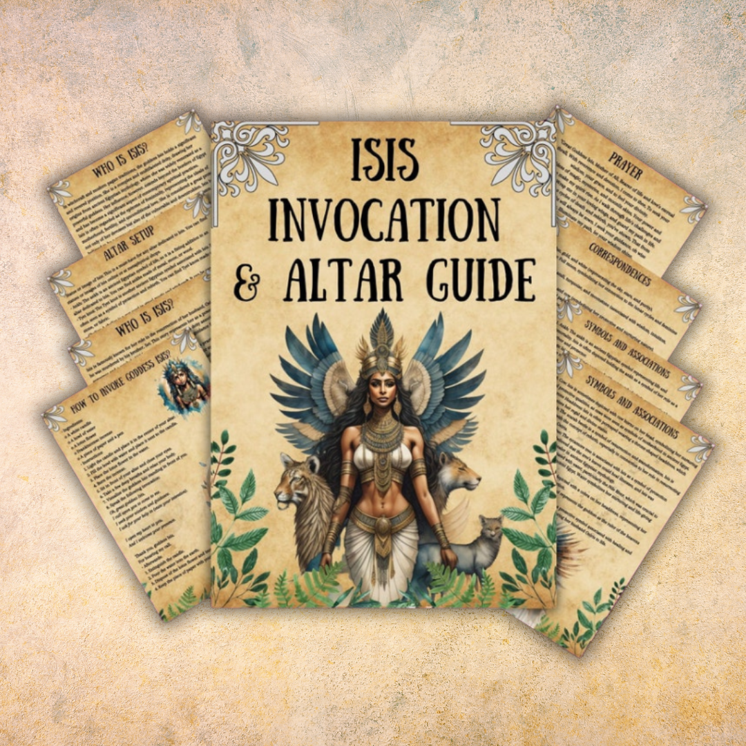 Isis Goddess Altar Grimoire: Printable Pages for Wicca, Egyptian Rituals, and Book of Shadows