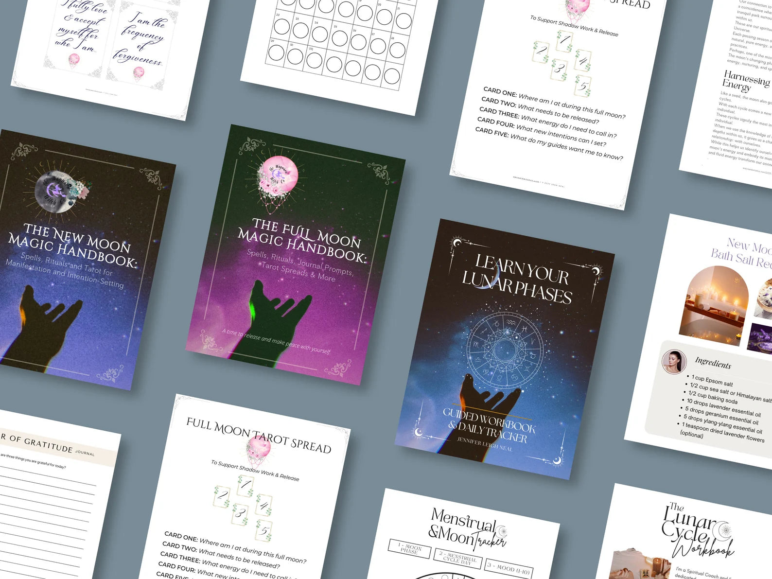 Moon Phases Guide | Lunar Tracker | Lunar Guide | Moon Magic Handbook | Moon Cycles | Menstrual Cycle Tracker | 2025 Lunar Insights Planner