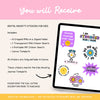 Anxiety Stickers for Kids, Canva Template, Mental Health Awareness, Mood Feelings Emotions, Goodnotes | Digital Product