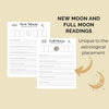 2025 Tarot Reader Planner | Moons Lunar Planner | Monthly Readings | Daily Readings | New & Full Moon Readings | Astrology Planner | Printable Ebook | Printable PDF